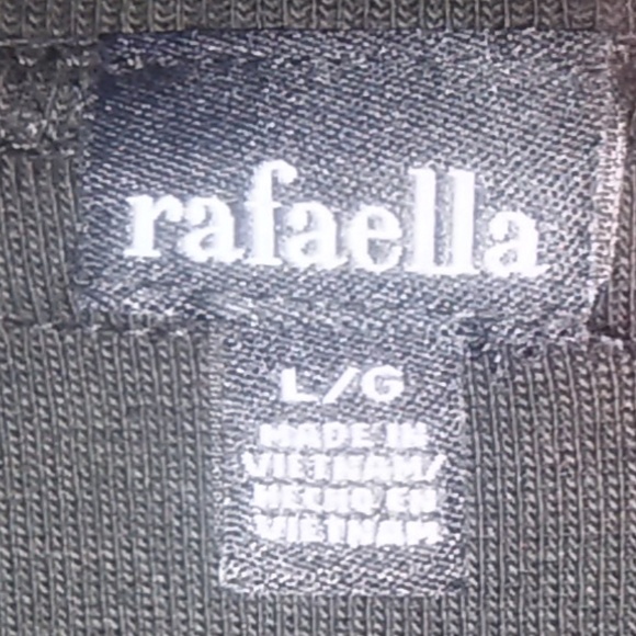 Rafaella black button down bead trim top sz Lg - Picture 4 of 6